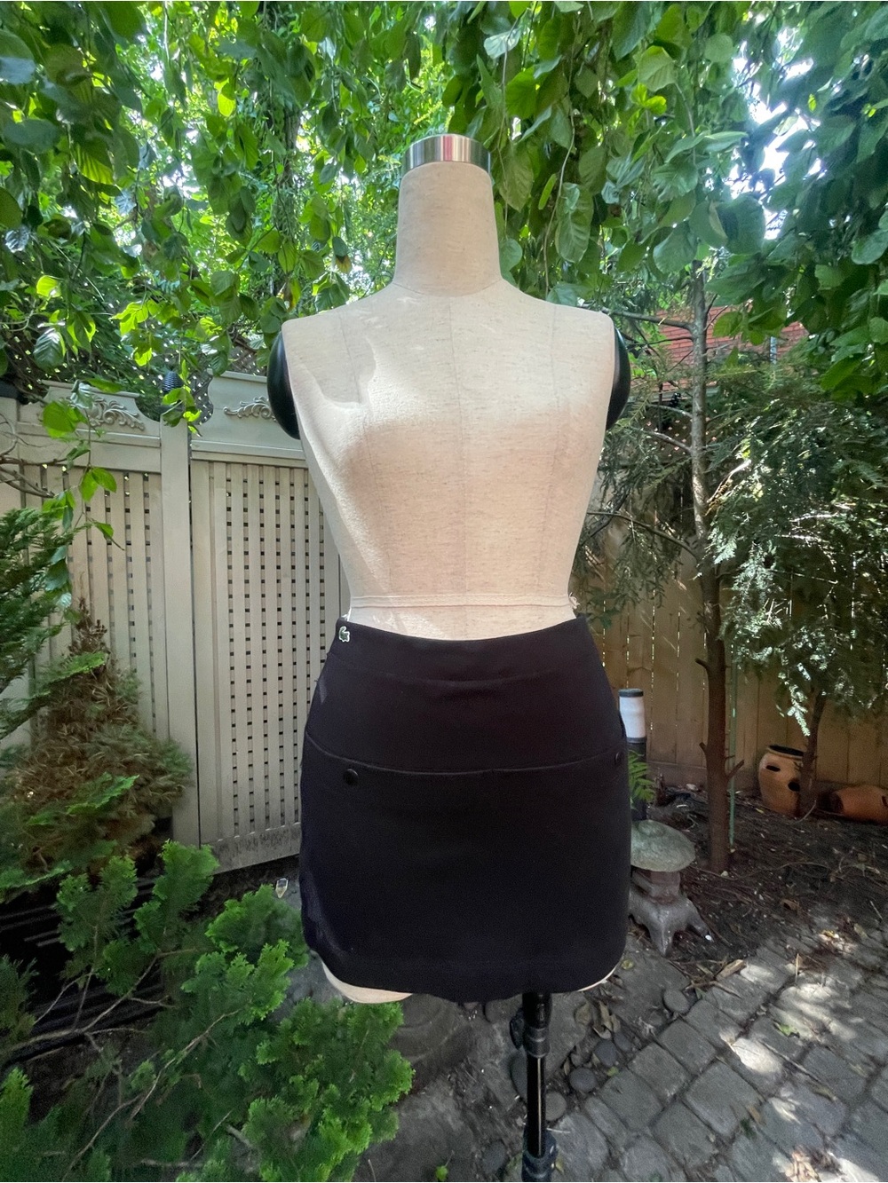 Lacoste Black Mini Skirt with Subtle Logo